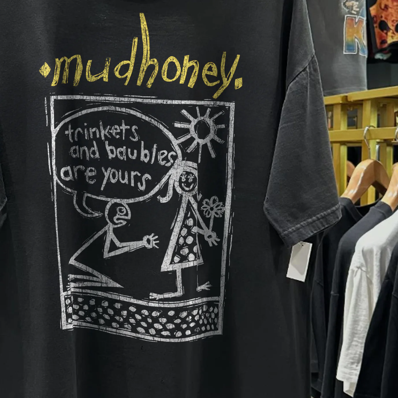 Mudhoney 'Trinkets & Baubles' Rare Washed Black T-Shirt - Image 2