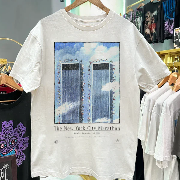 New York City Marathon Washed White Tee