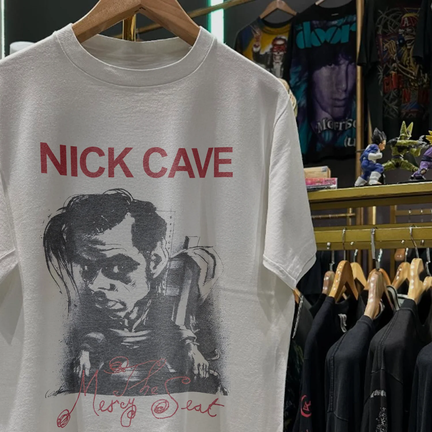 Nick Cave 'The Mercy Seat' 1988 Rare Washed White T-Shirt - Image 2