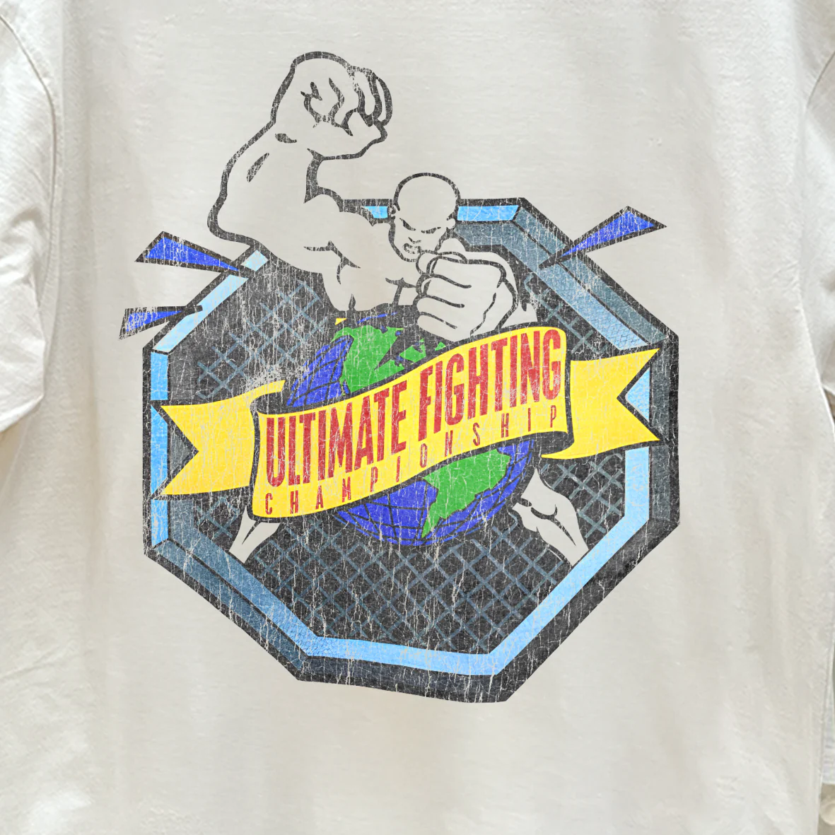 OG Ufc Promo Vintage White T-Shirt - Image 3