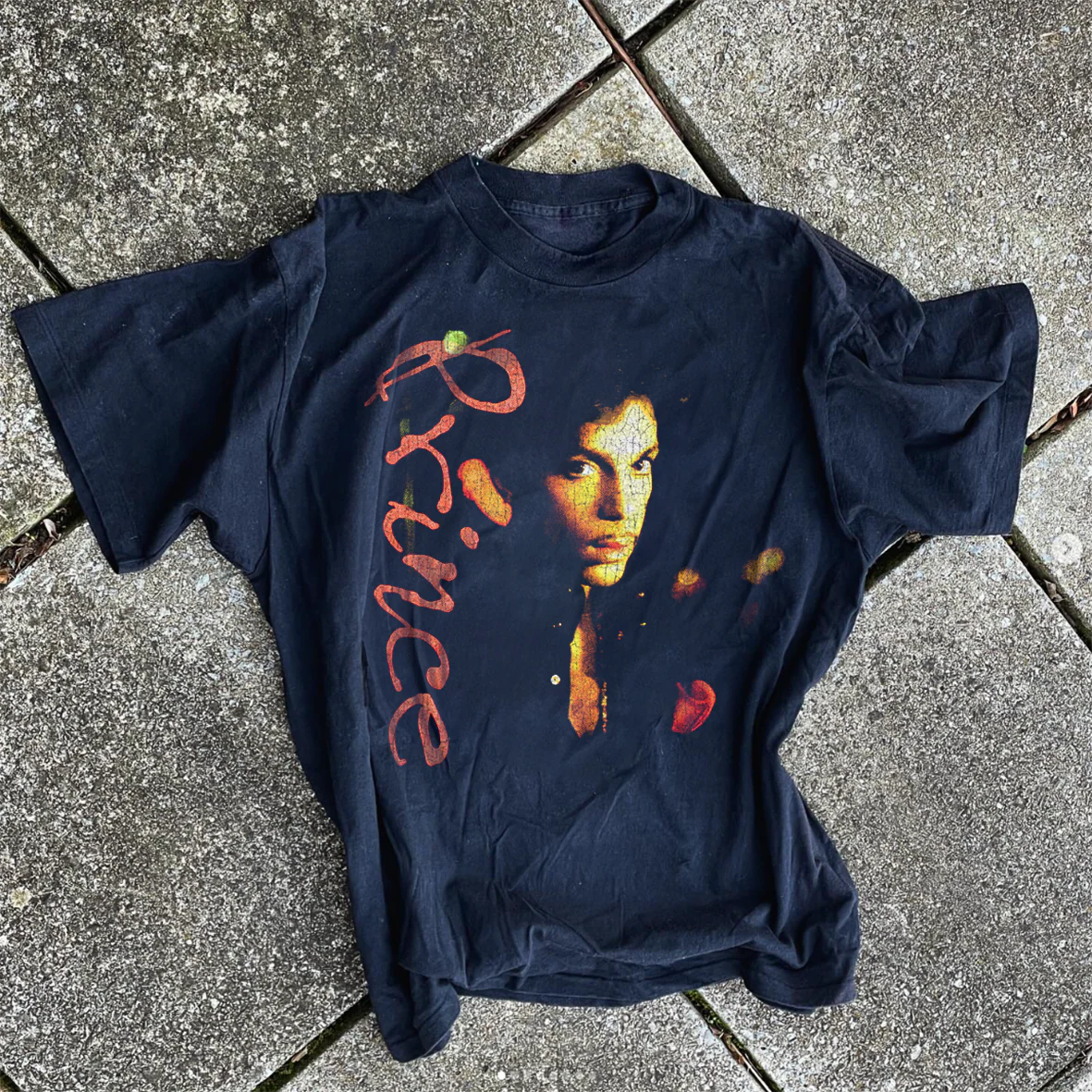 Prince 2004 Ever Tour Vintage Washed Black T-Shirt
