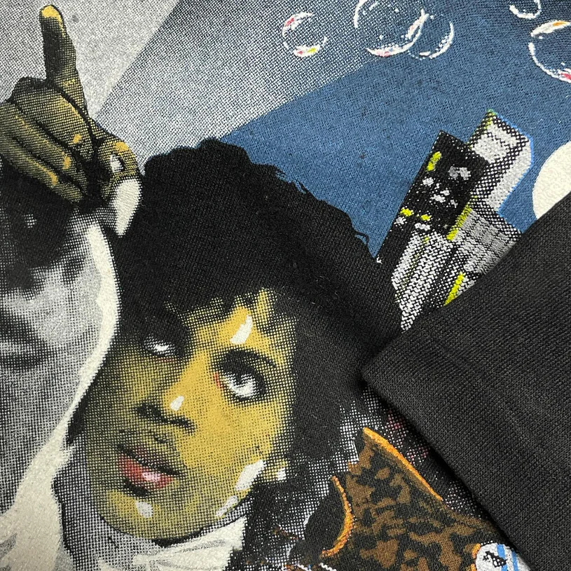 Prince - Vintage 1990's Washed Black T-Shirt - Image 3