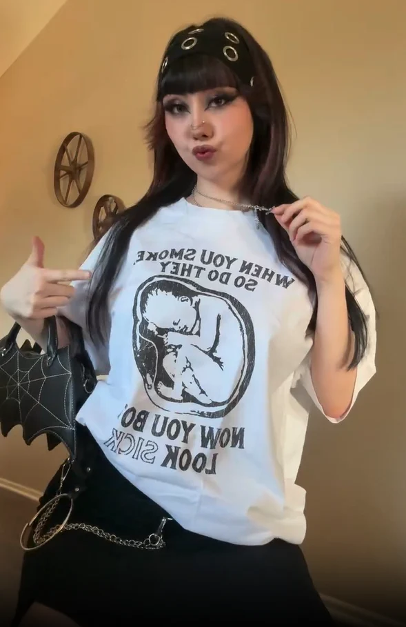 Rare Anti Smoking Washed Black Tee