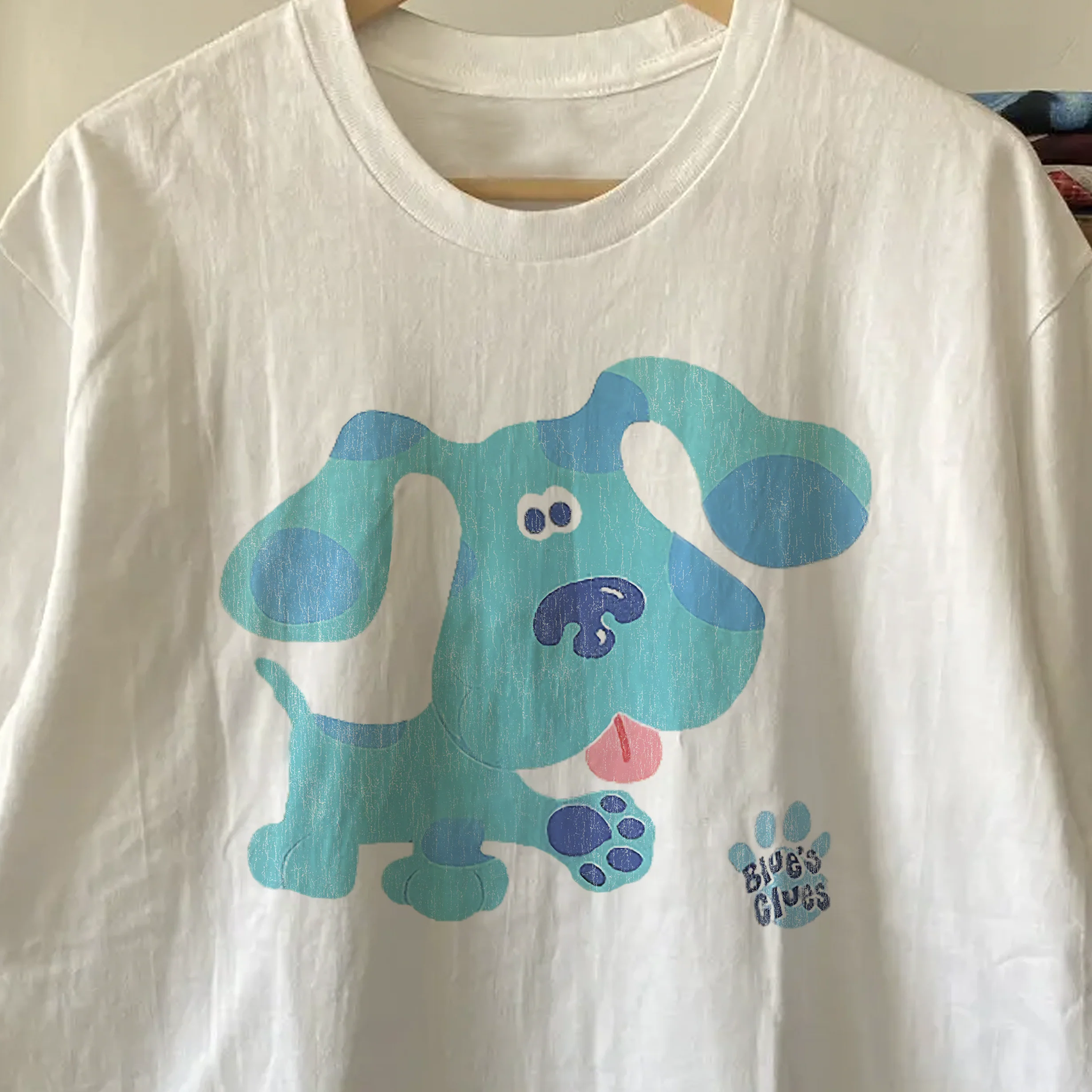 Rare Blues Clues Washed White Tee - Image 2