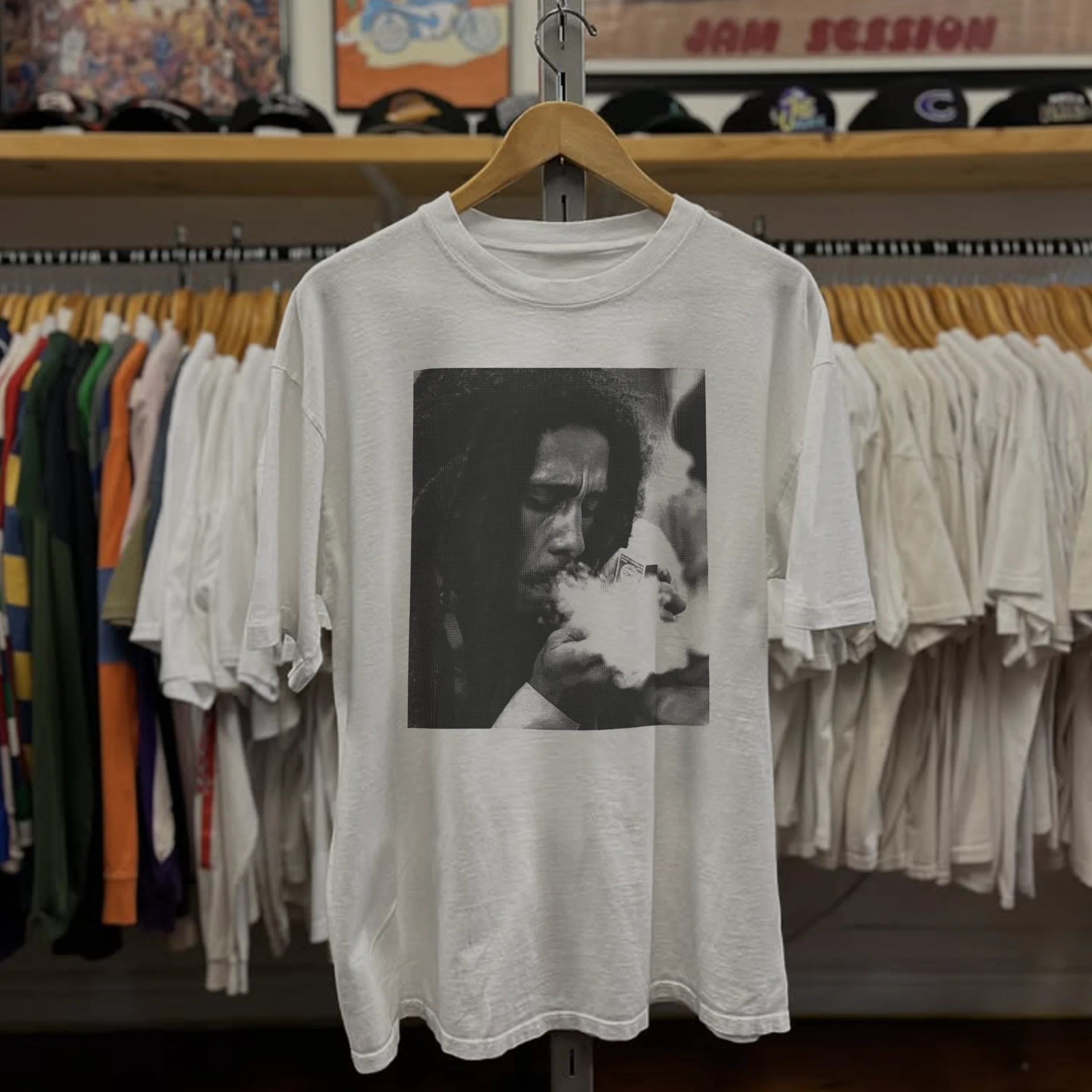 Rare Bob Marley Washed White Tee - Image 2