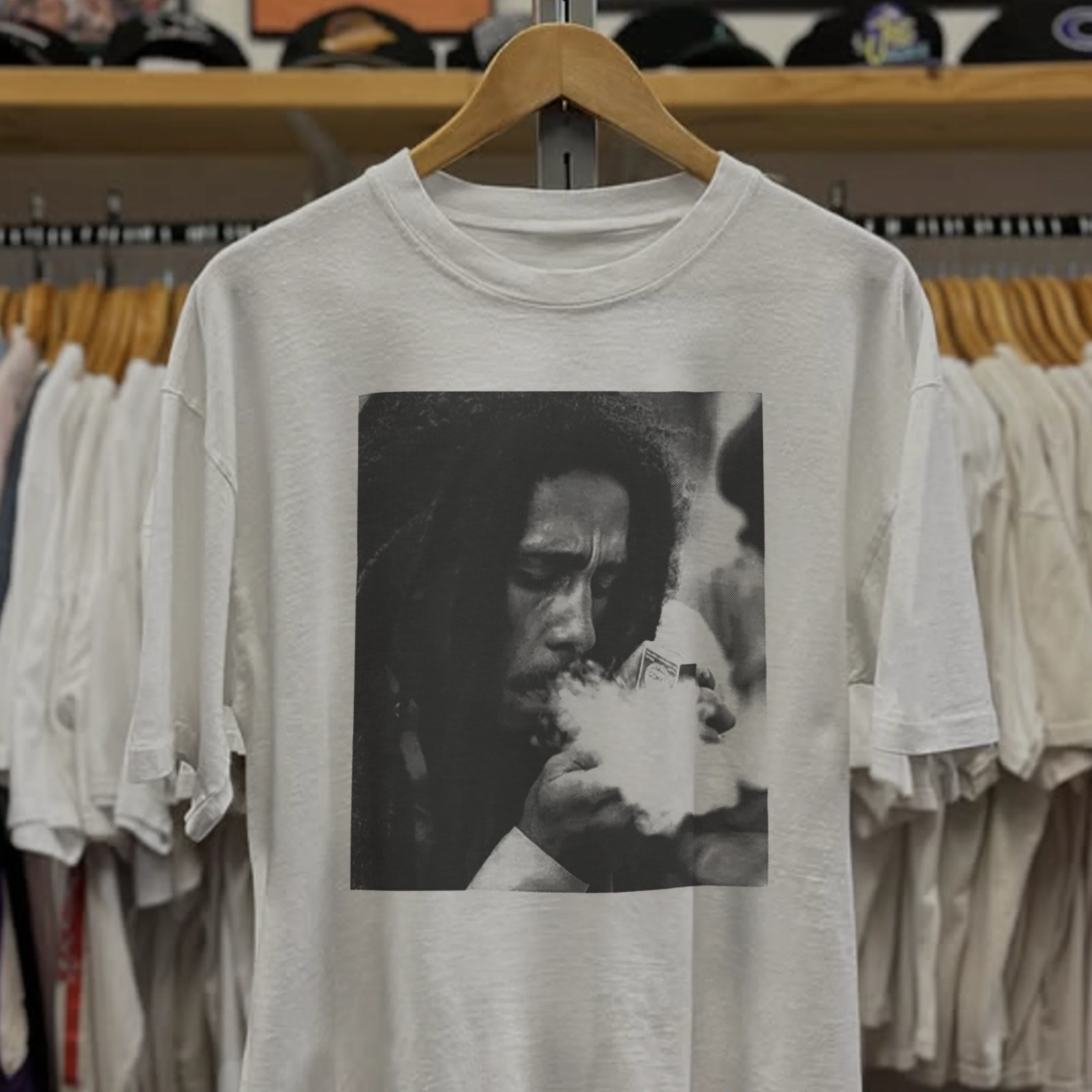 Rare Bob Marley Washed White Tee - Image 3