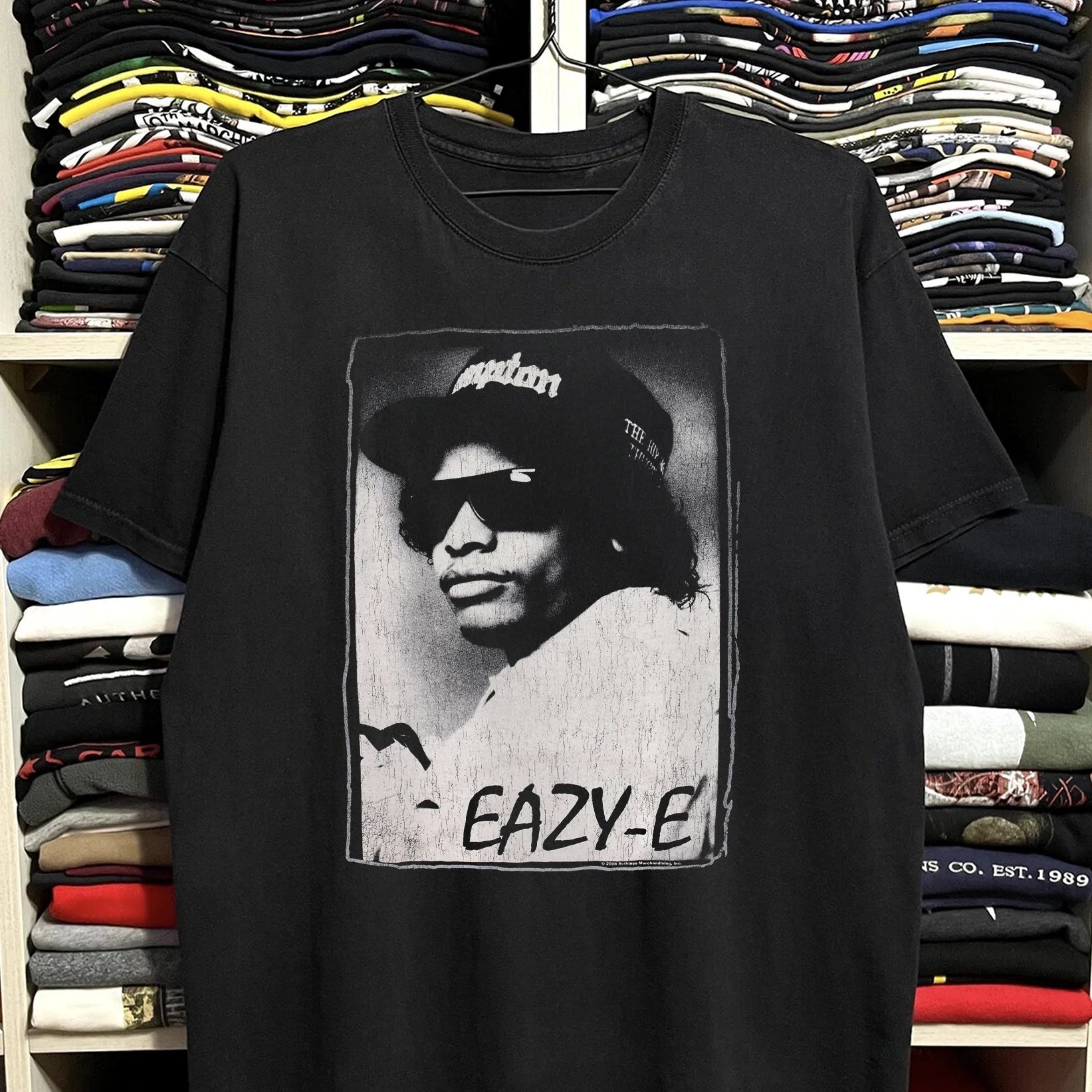 Rare Eazy E Washed Black Tee - Image 2