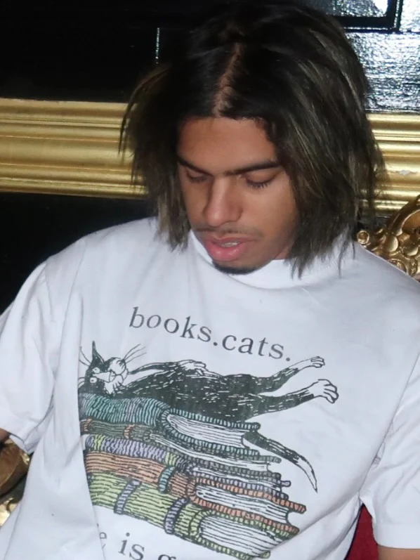 Rare Edward Gorey Books Cats Washed White Tee - Image 3