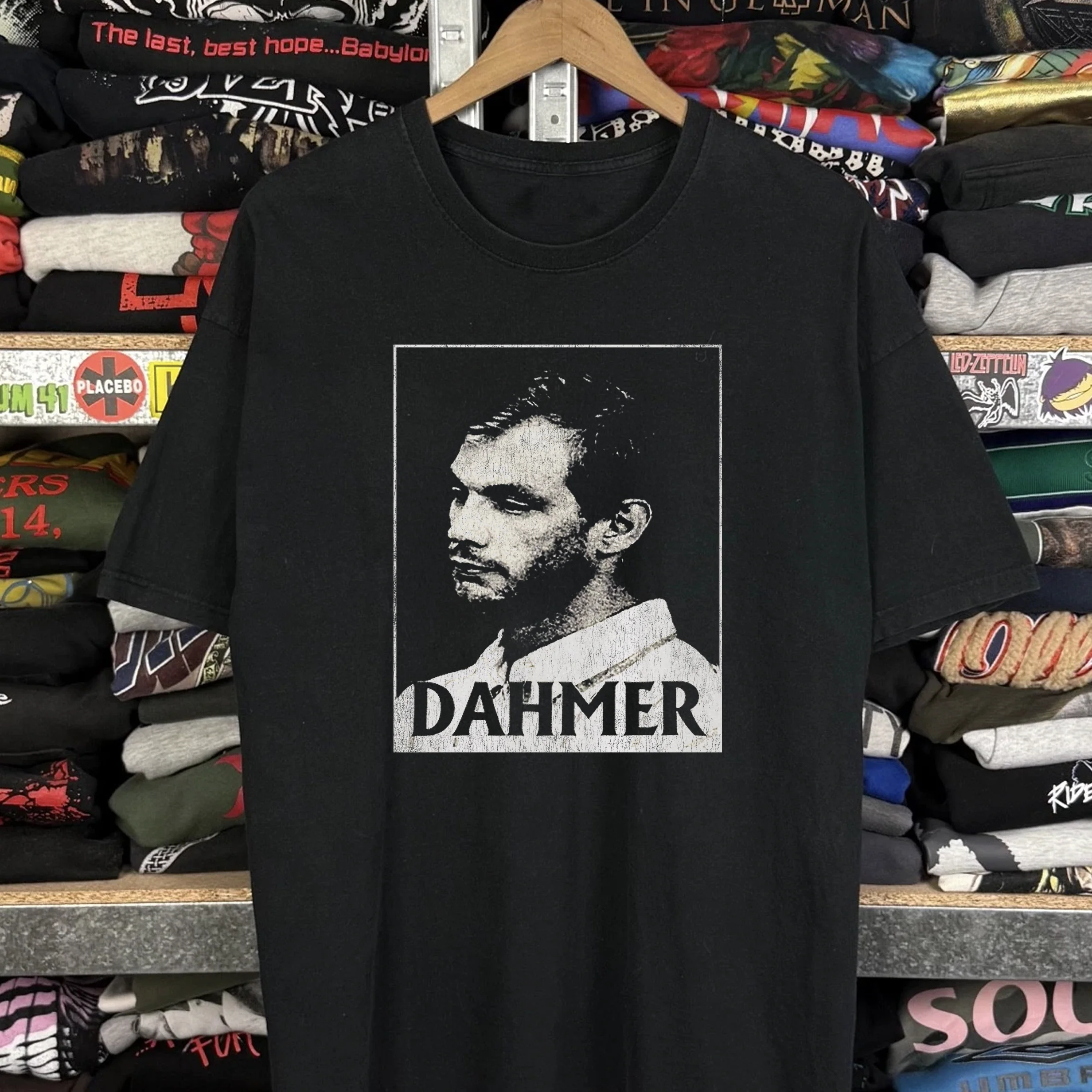 Rare Jeffrey Dahmer Washed Black Tee - Image 2