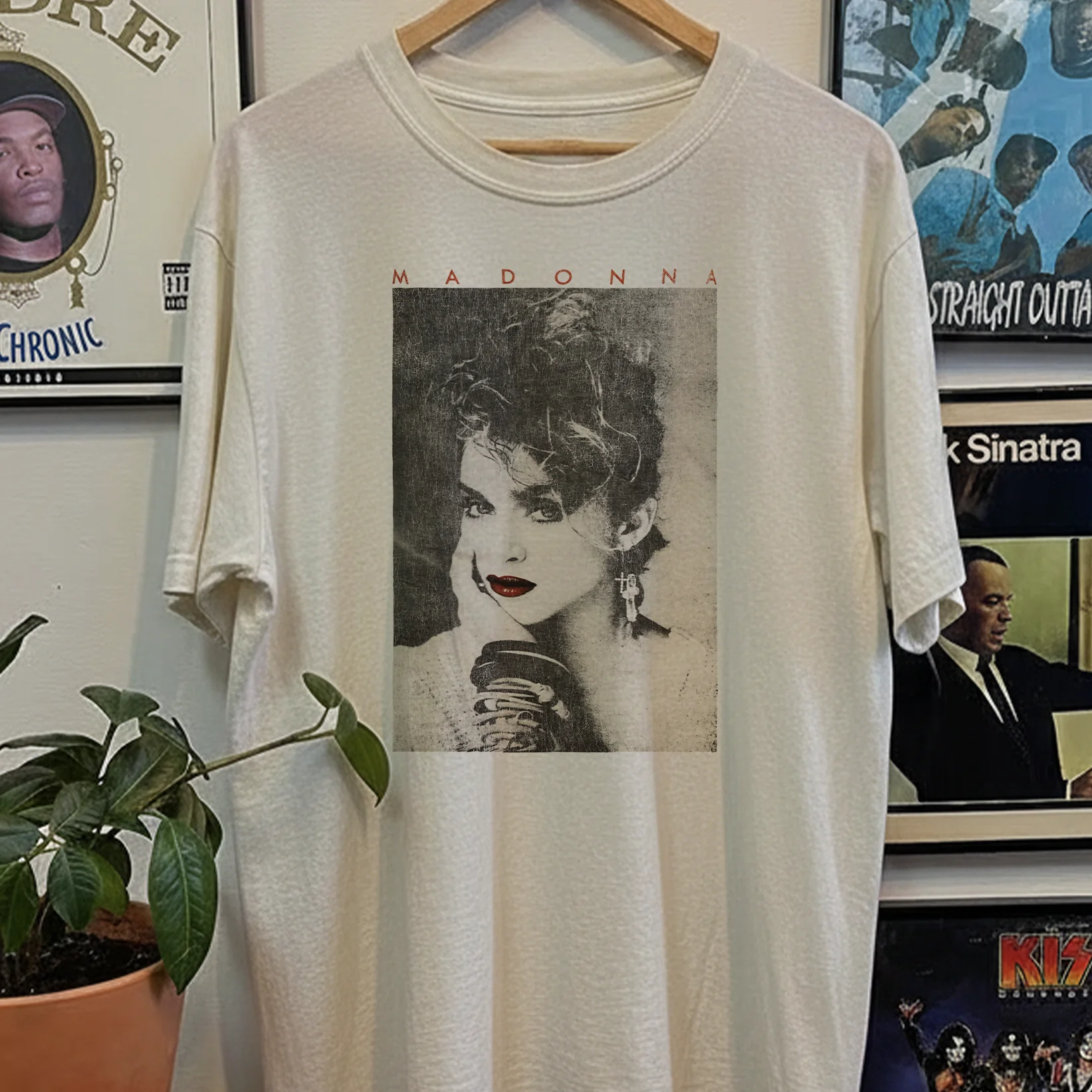 Rare Madonna Portrait Washed White Tee - Image 2