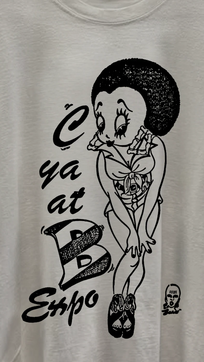 Rare Marilyn Manson X Betty Bop Washed White Tee - Image 2