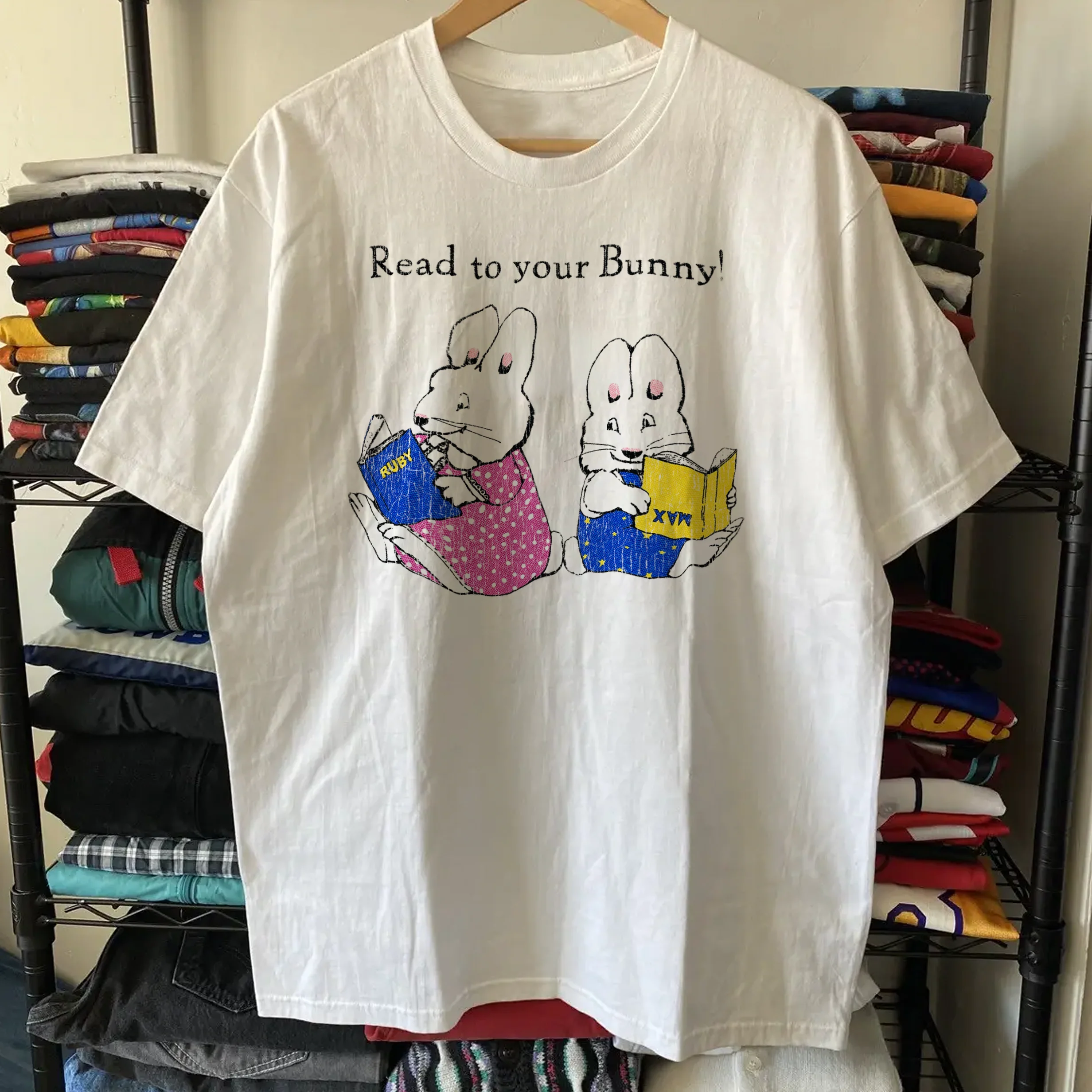 Rare Max And Ruby Reading Washed White Tee - Image 2