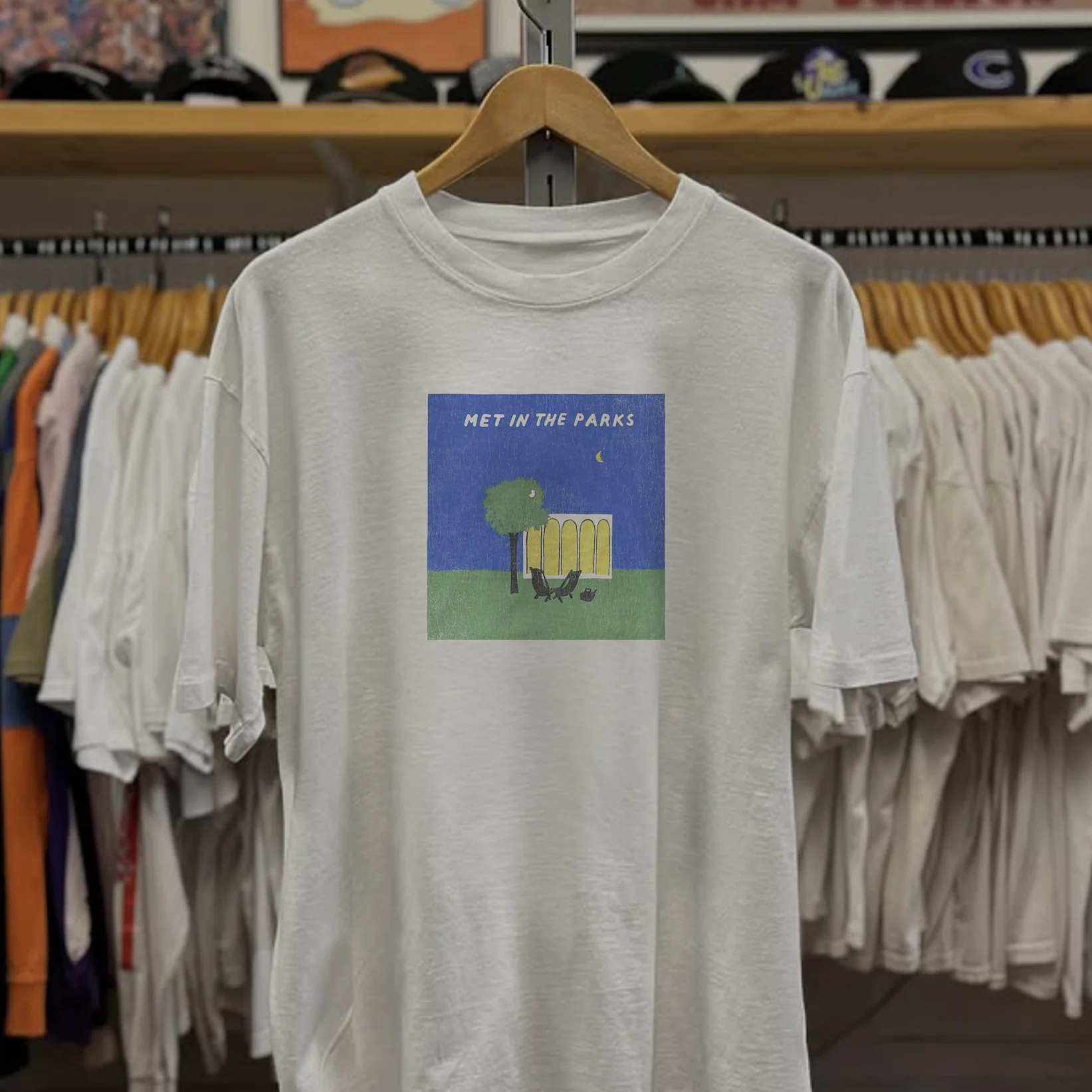 Rare Met In The Parks Washed White Tee - Image 2