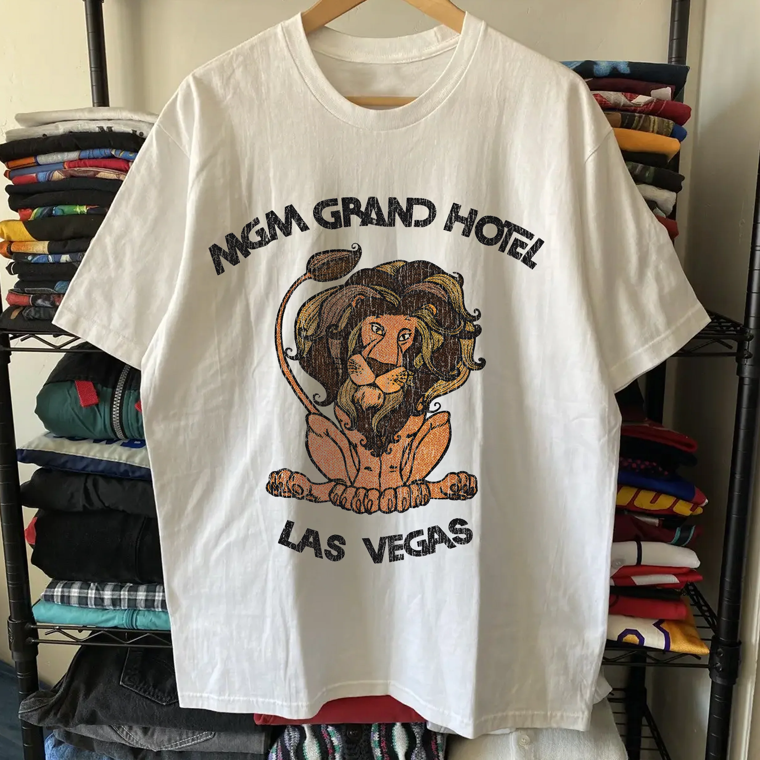 Rare MGM Grand Hotel Washed White Tee