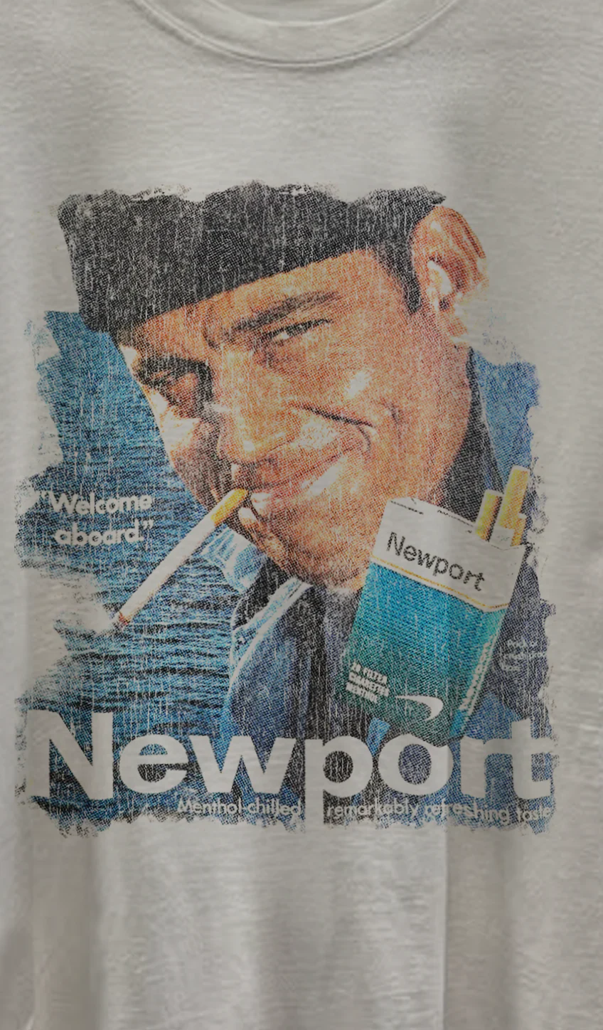 Rare Newport Ad Washed White Tee - Image 2