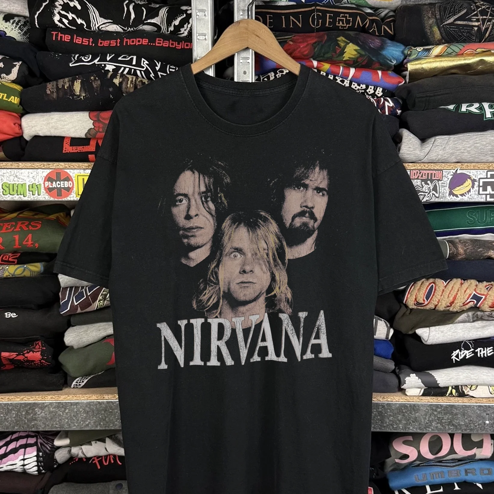 Rare Nirvana Washed Black Tee - Image 2