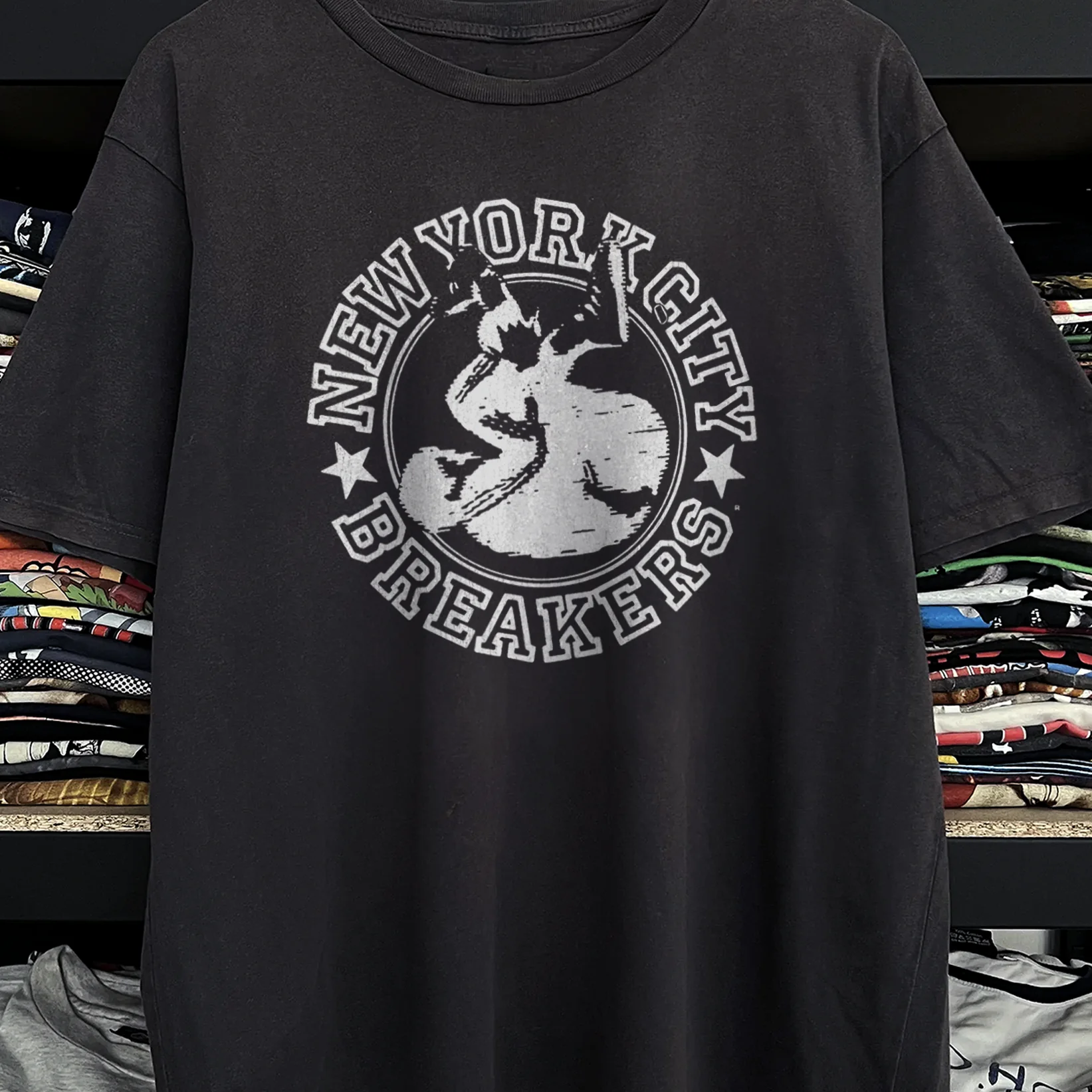 Rare NY Breakers Washed Black Tee - Image 2