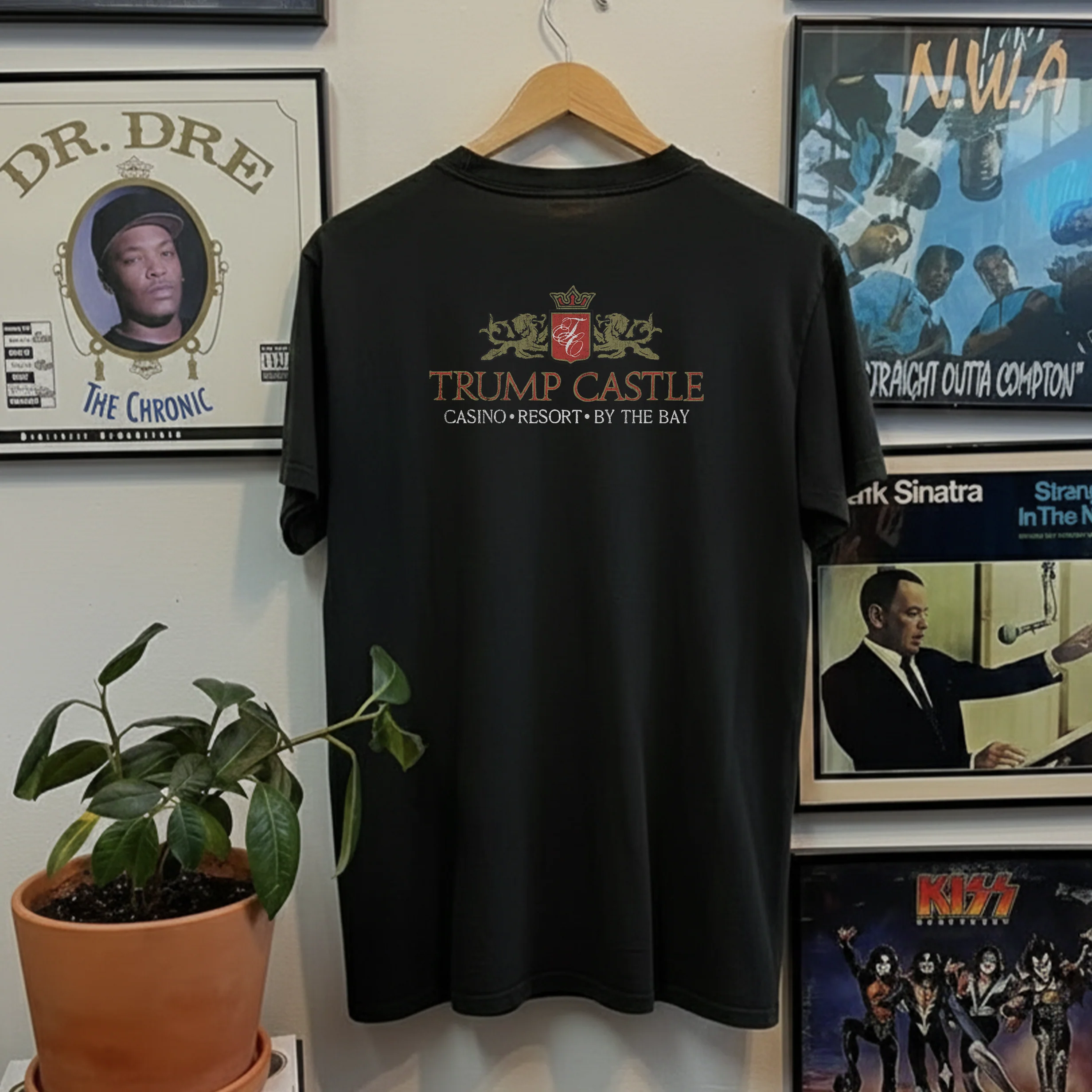 Rare Potential Millionaire Trump Castle Washed Black Tee - Image 2