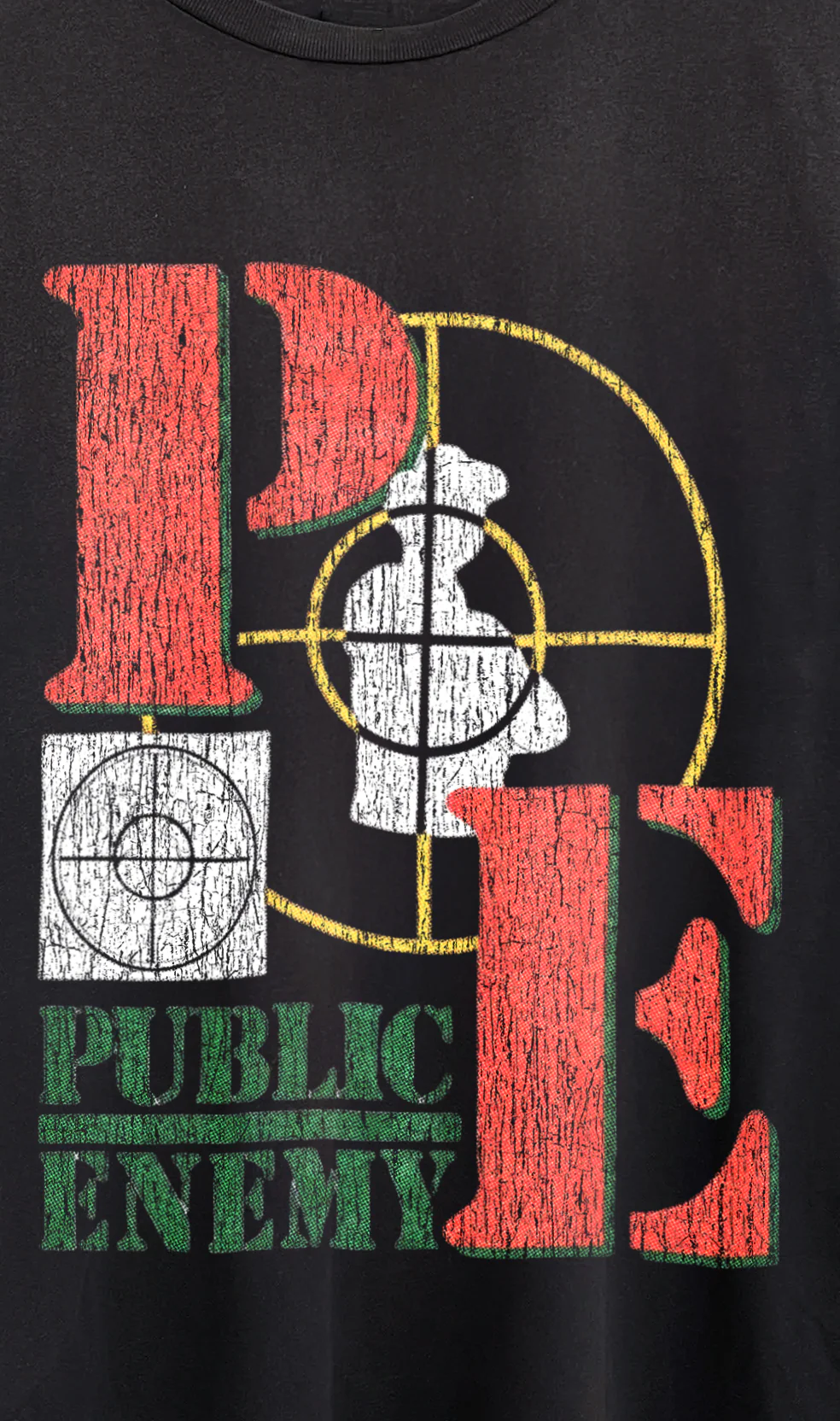 Rare Public Enemy Washed Black Tee - Image 2