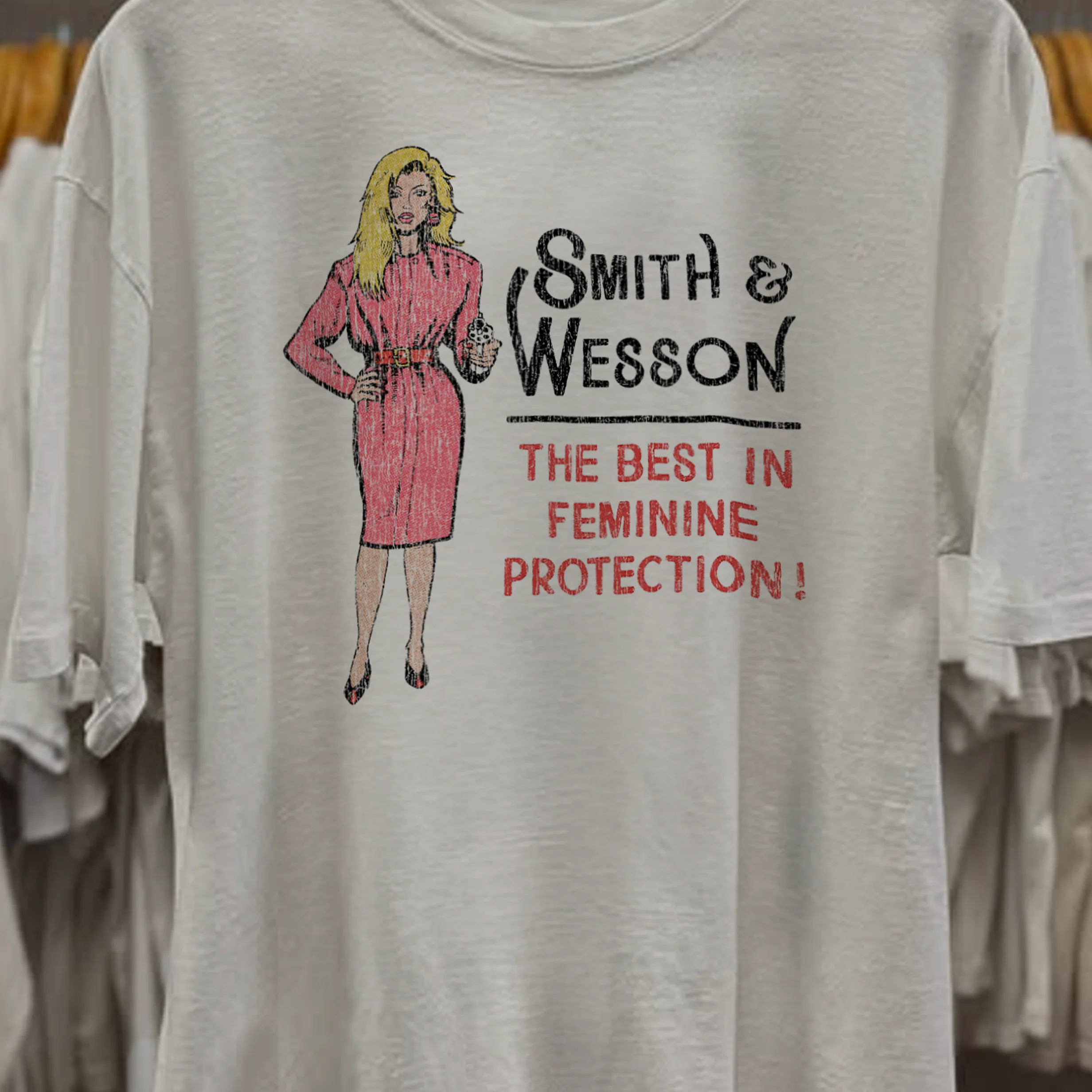 Rare Smith & Wesson Washed White Tee - Image 2
