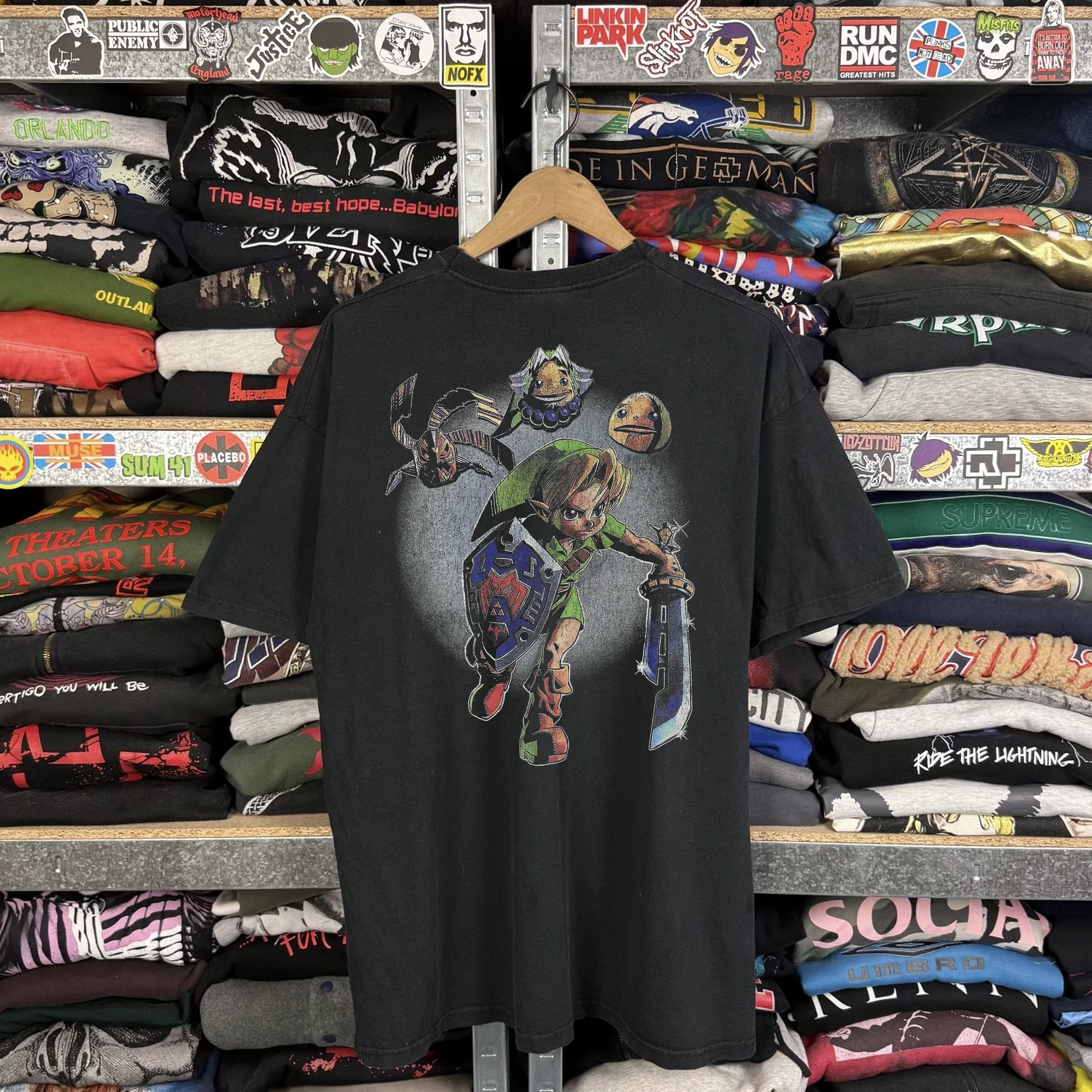 Rare The Legend Of Zelda Majora’s Mask Promo Washed Black Tee - Image 2