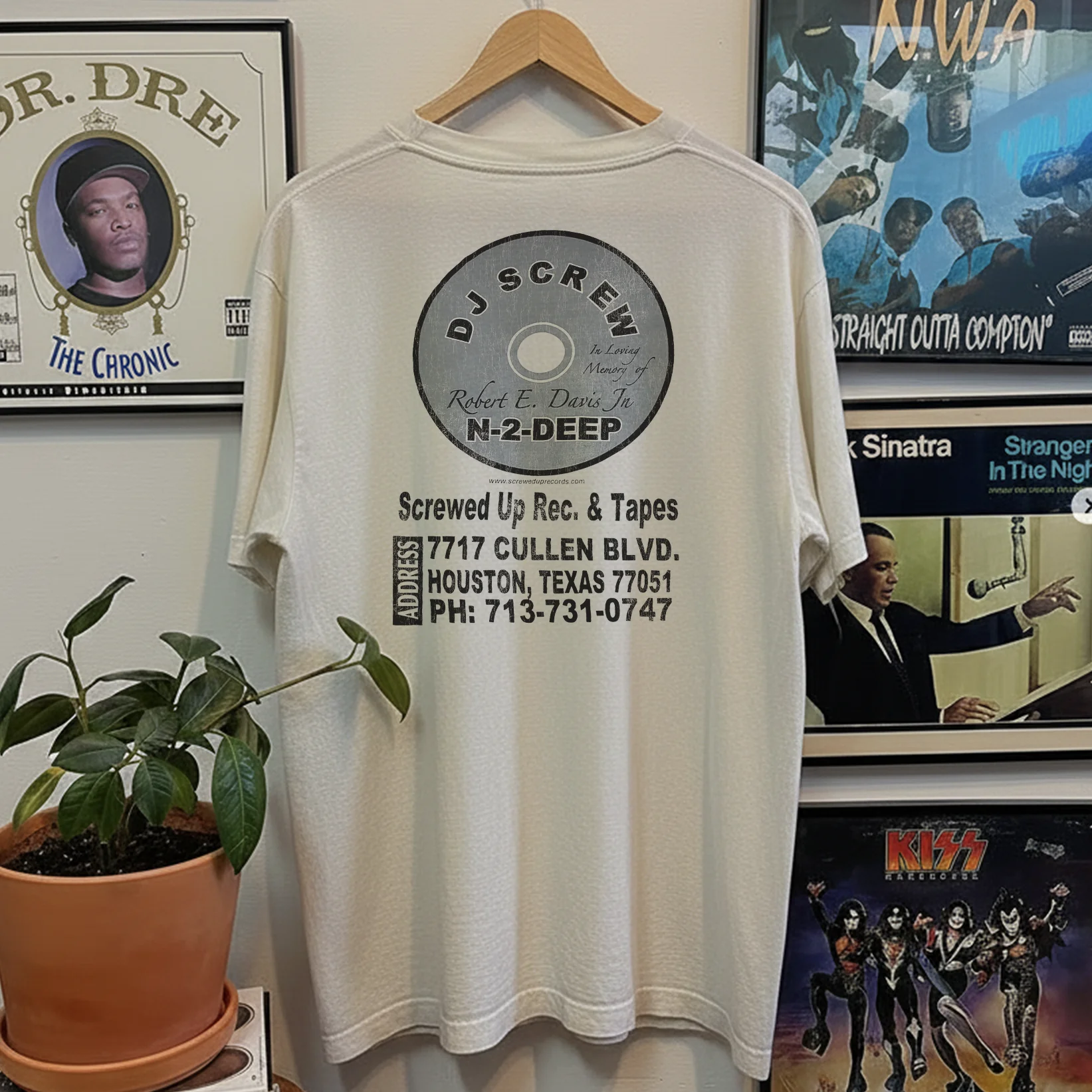 Rare Vintage SUC DJ Screw “Off The Head” Washed White Tee - Image 2