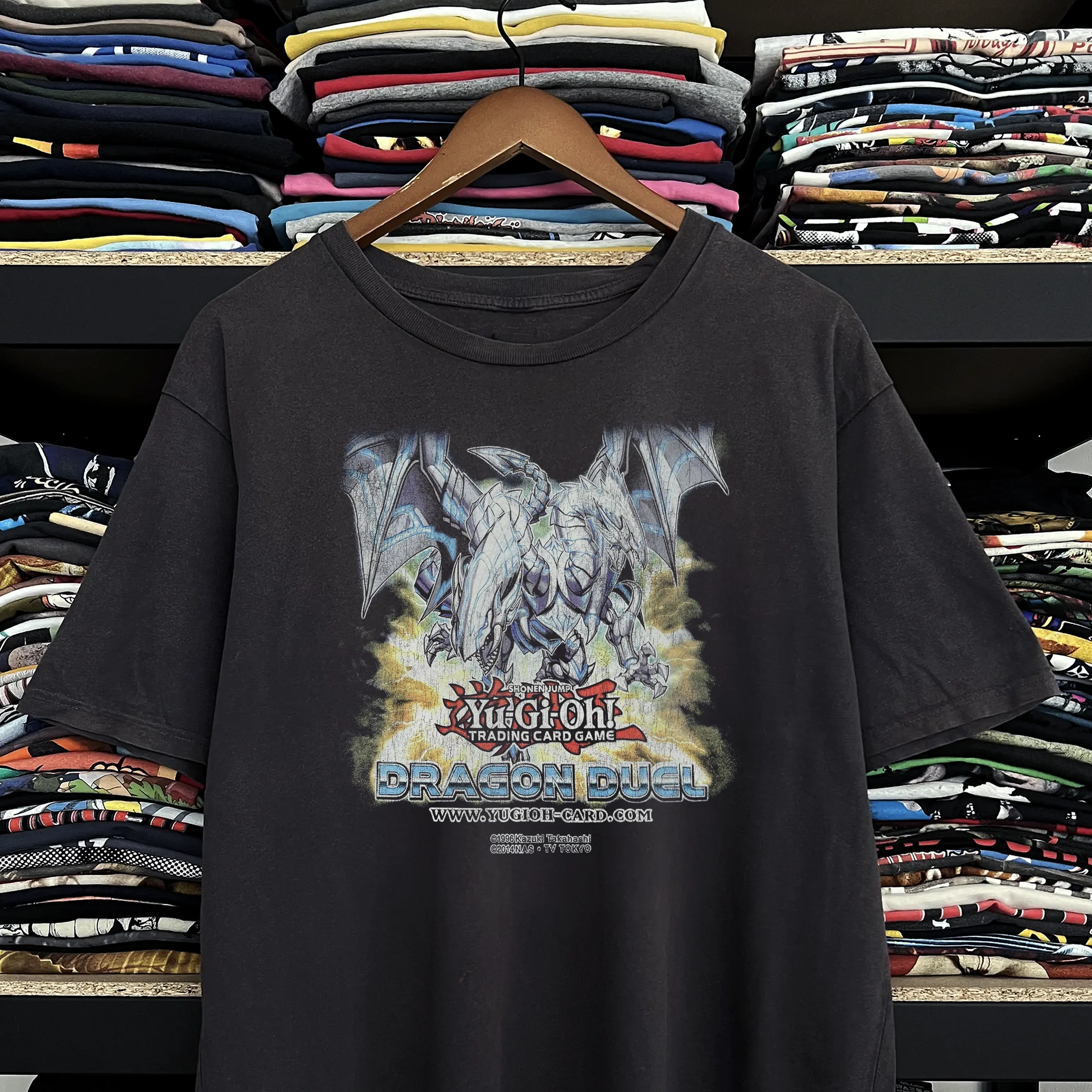 Rare Yugioh Dragon Duel TCG Tournament Washed Black Tee - Image 2