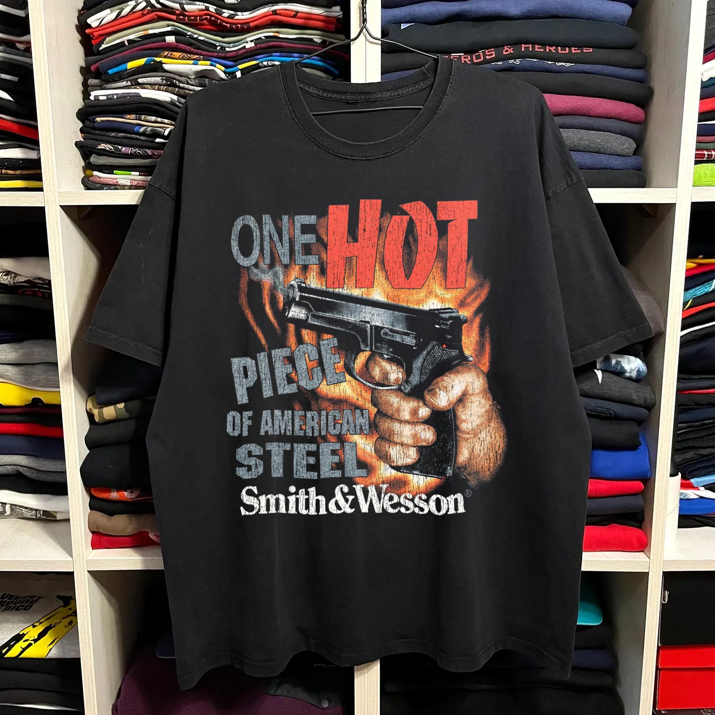 S&W American Steel Washed Black Tee