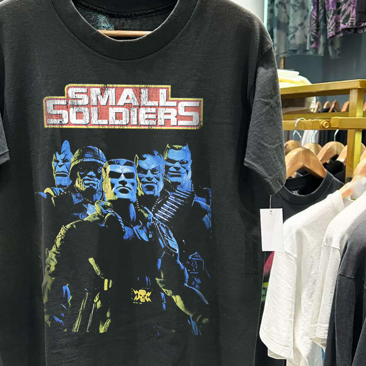 Small Soldiers Rare Vintage Washed Black T-Shirt - Image 2