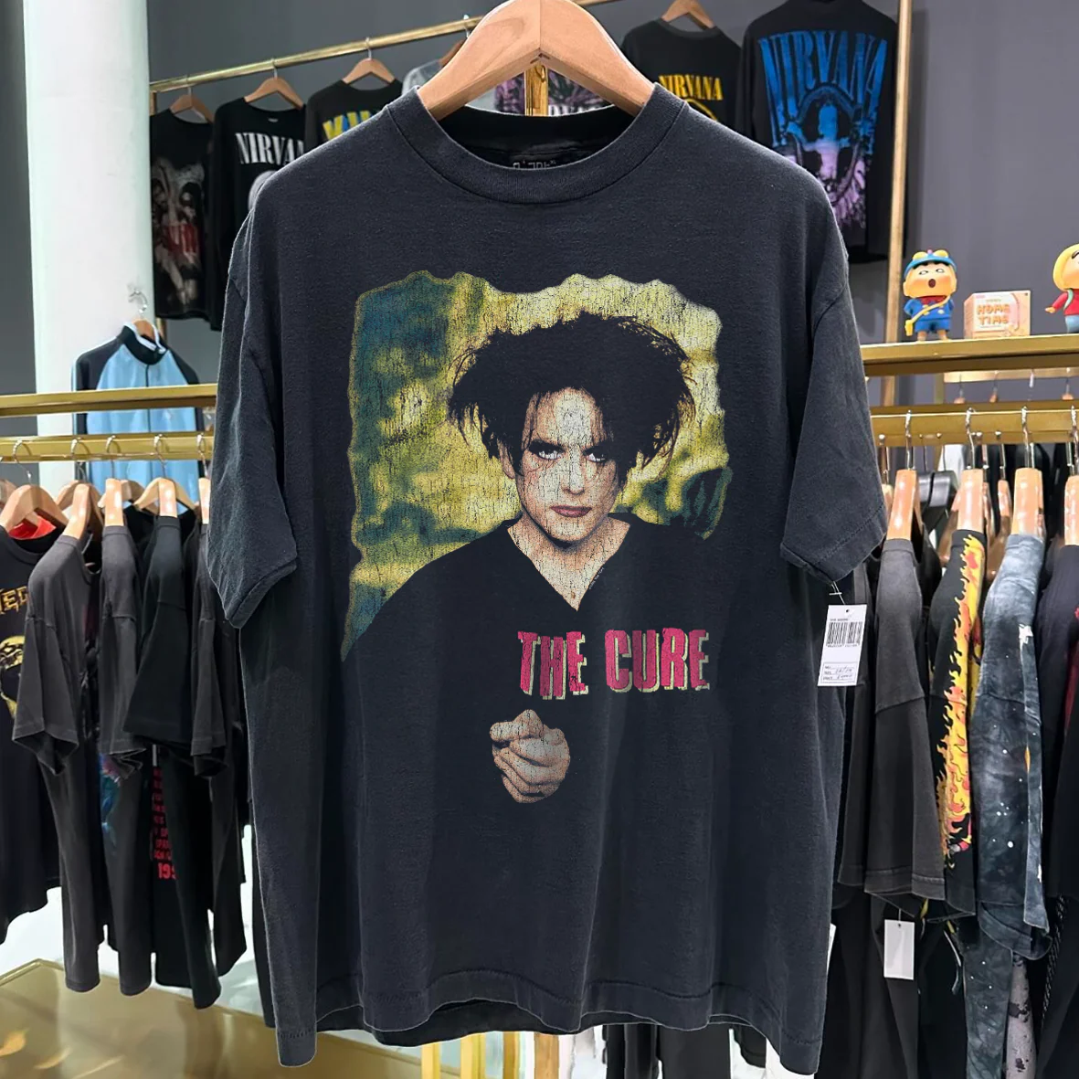 The Cure 'Remember Treasure' Vintage Washed Black T-Shirt - Image 2