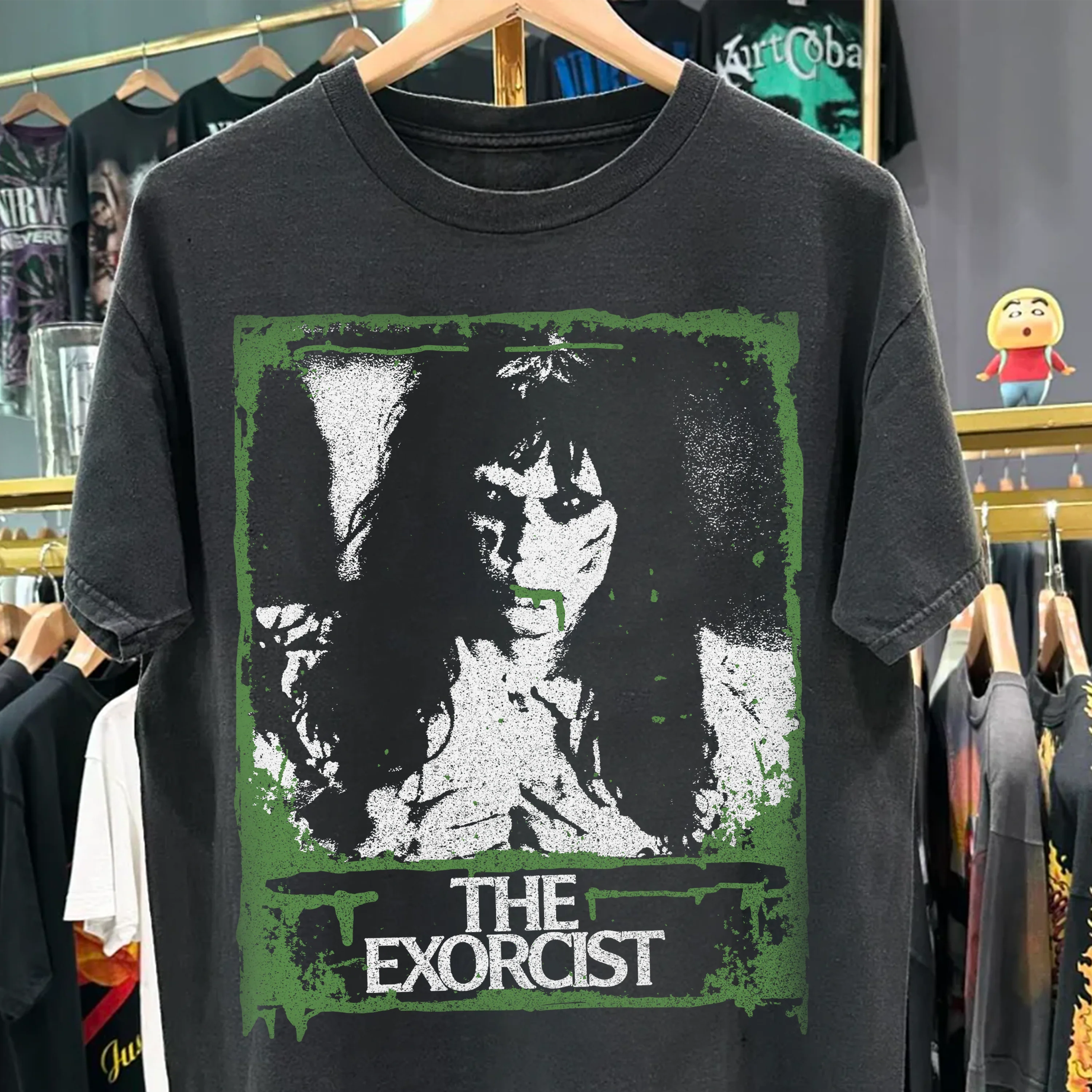 The Exorcist Washed Black Tshirt - Image 2