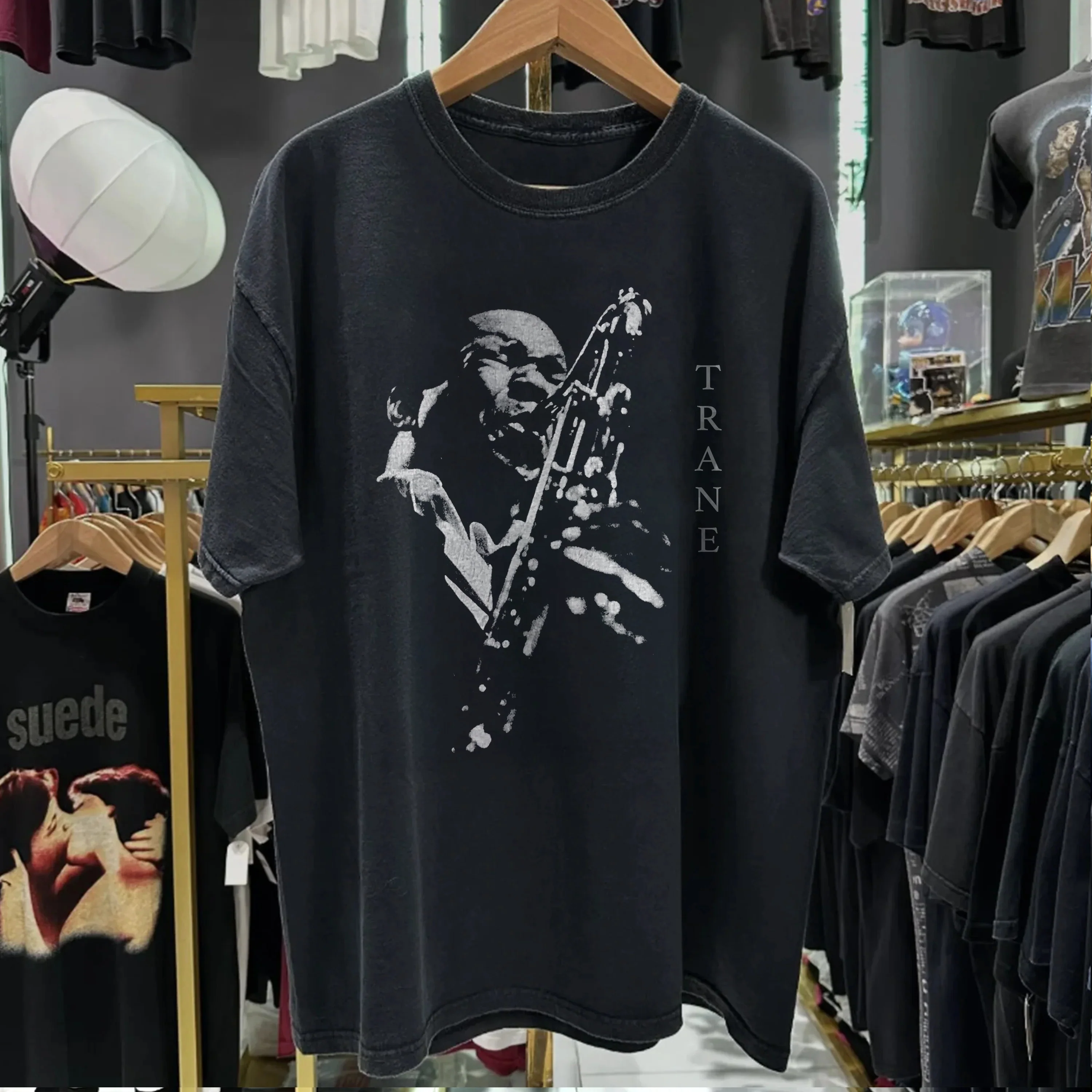 Vintage John Coltrane 1999 Washed Black T-shirt