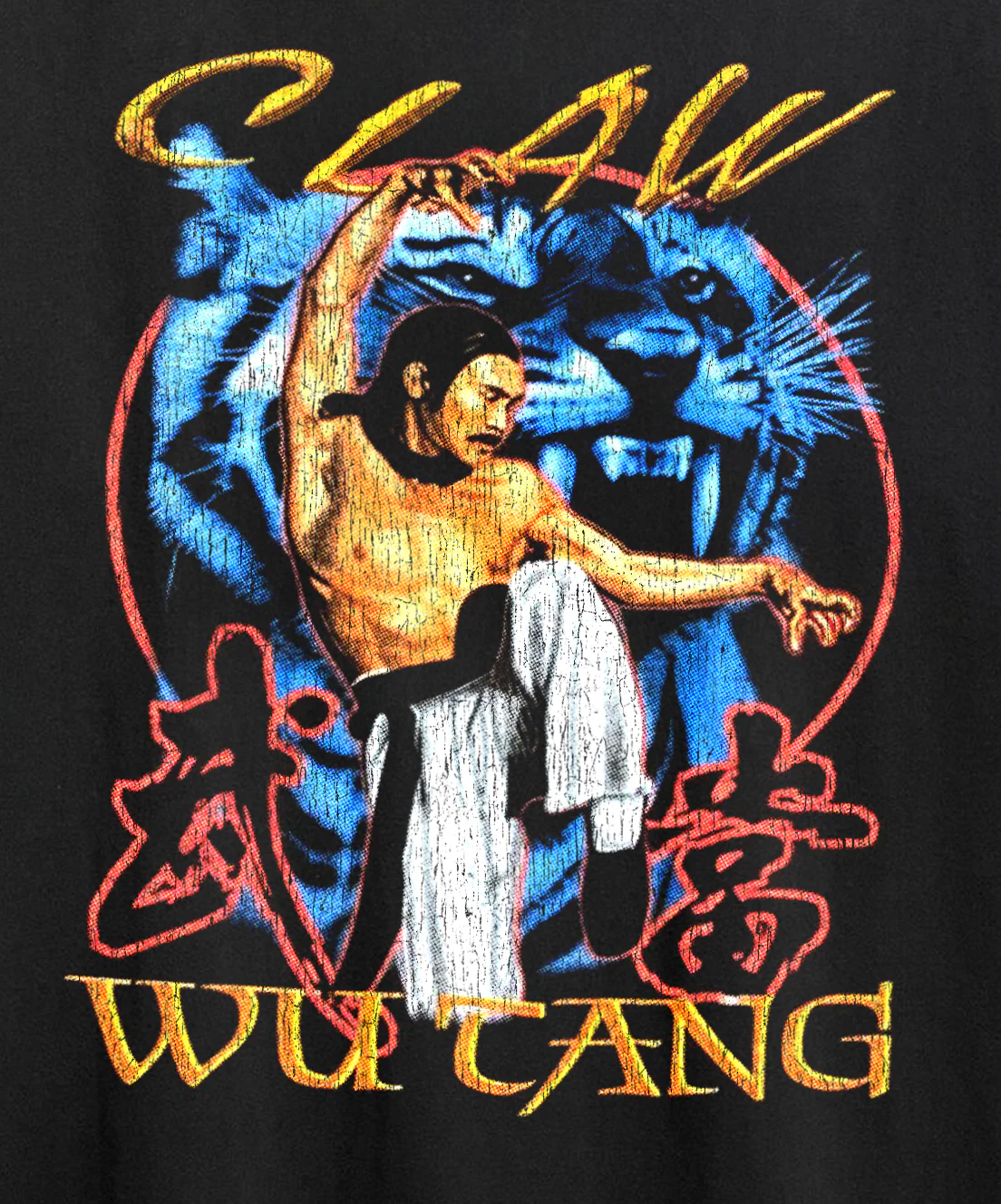 Wu Tang Claw Washed Black Tee - Image 2