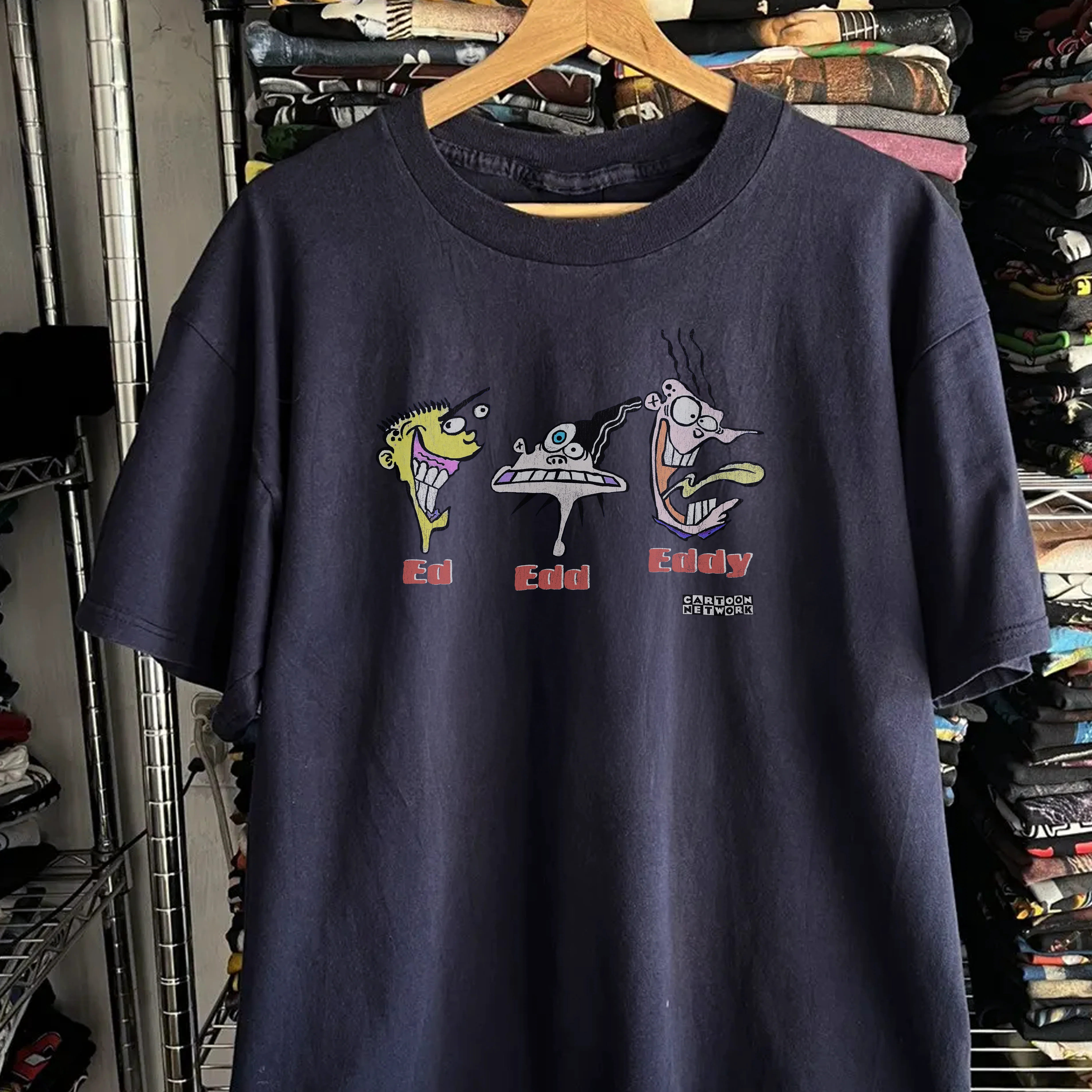 Y2k Ed, Edd & Eddy Washed Navy Tee - Image 2