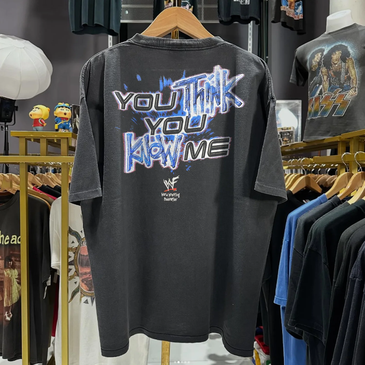 Y2K Edge 'You Think You Know Me' Rare Washed Black T-Shirt - Image 2