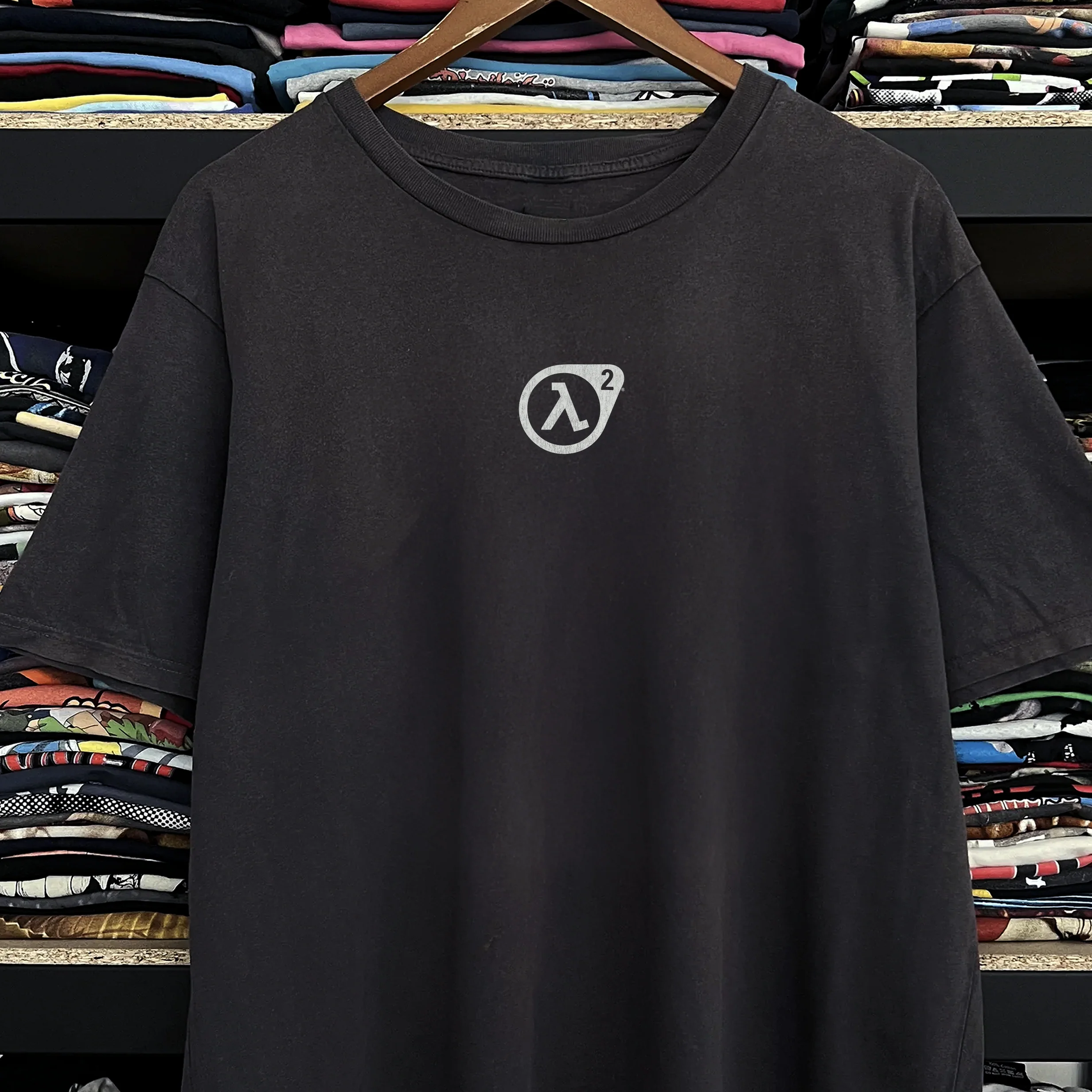 Y2k Half Life 2 Promo Washed Black Tee - Image 2
