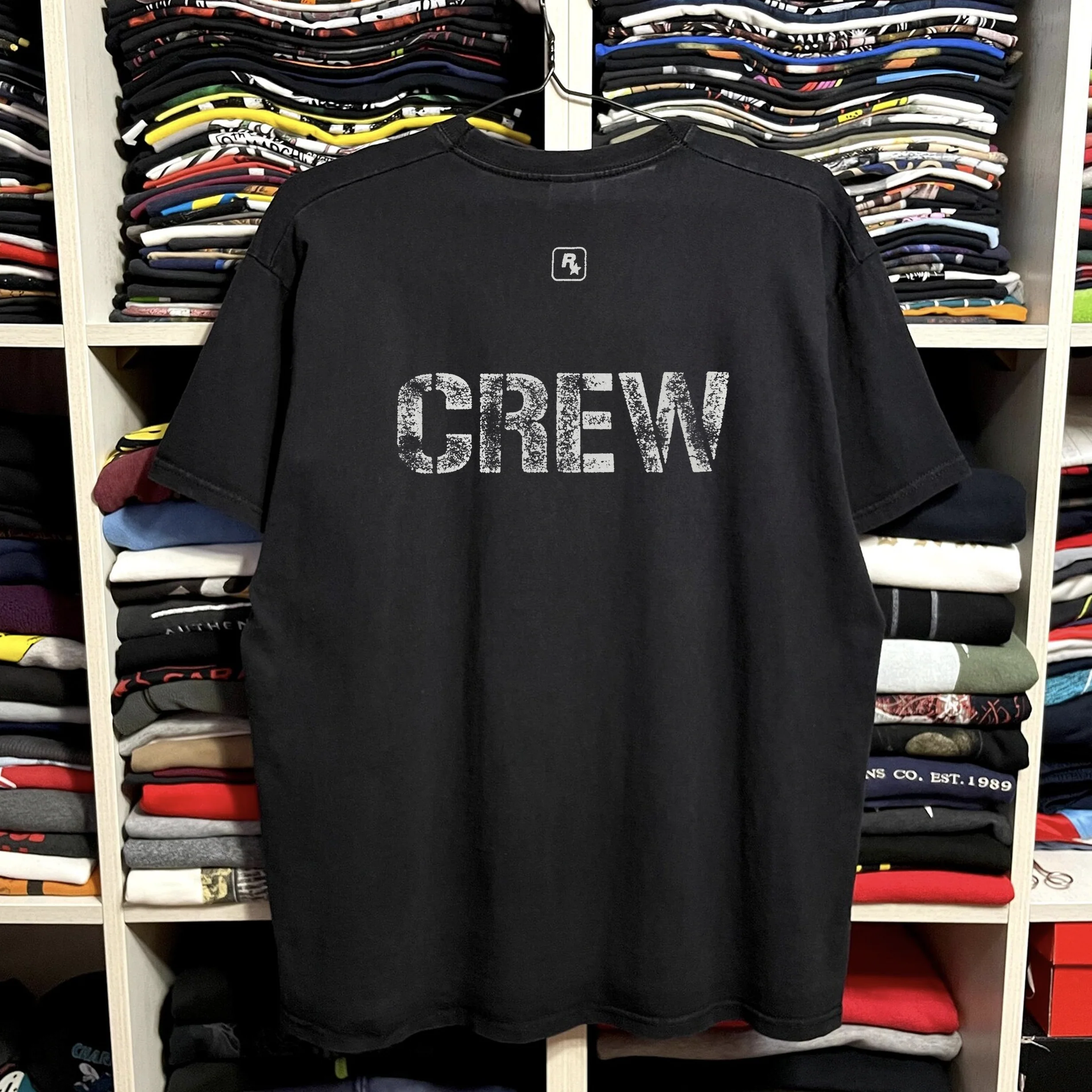 Y2k Rockstar Games Manhunt Promo Washed Black Tee - Image 2