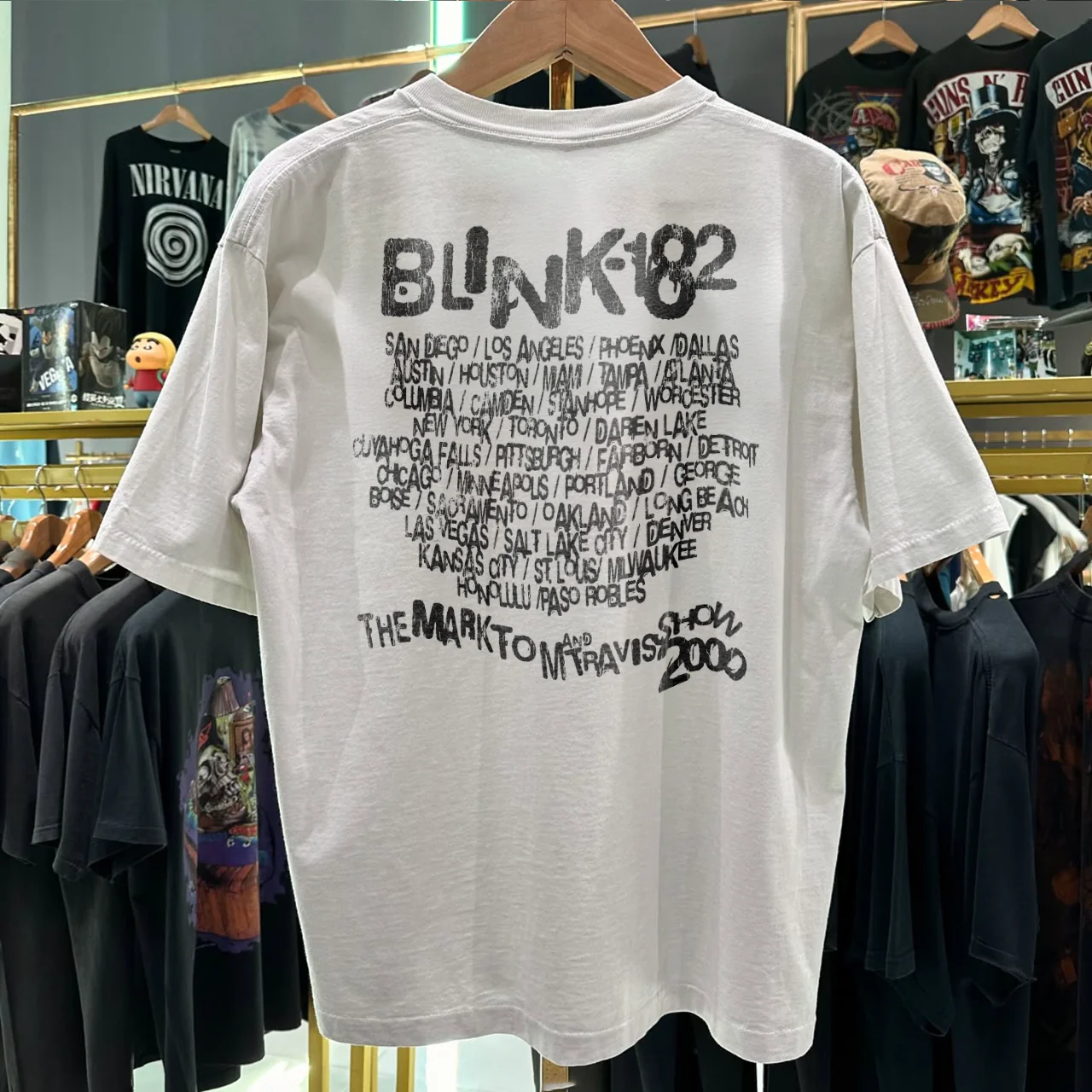 Y2K The Mark, Tom & Travis Show B182 Tour Rare Washed White T-Shirt - Image 2